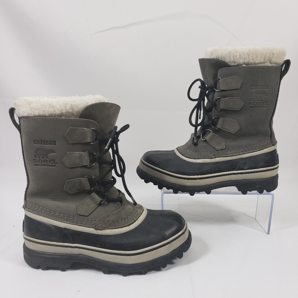 Sorel Caribou insulated winter boots gray sz 6